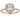 18K White Gold Plated  Crystal Halo Ring - 3 Colors Available