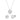 10 Cttw Pave Halo Disc Necklace & Stud Earring With Crystals 18K White
